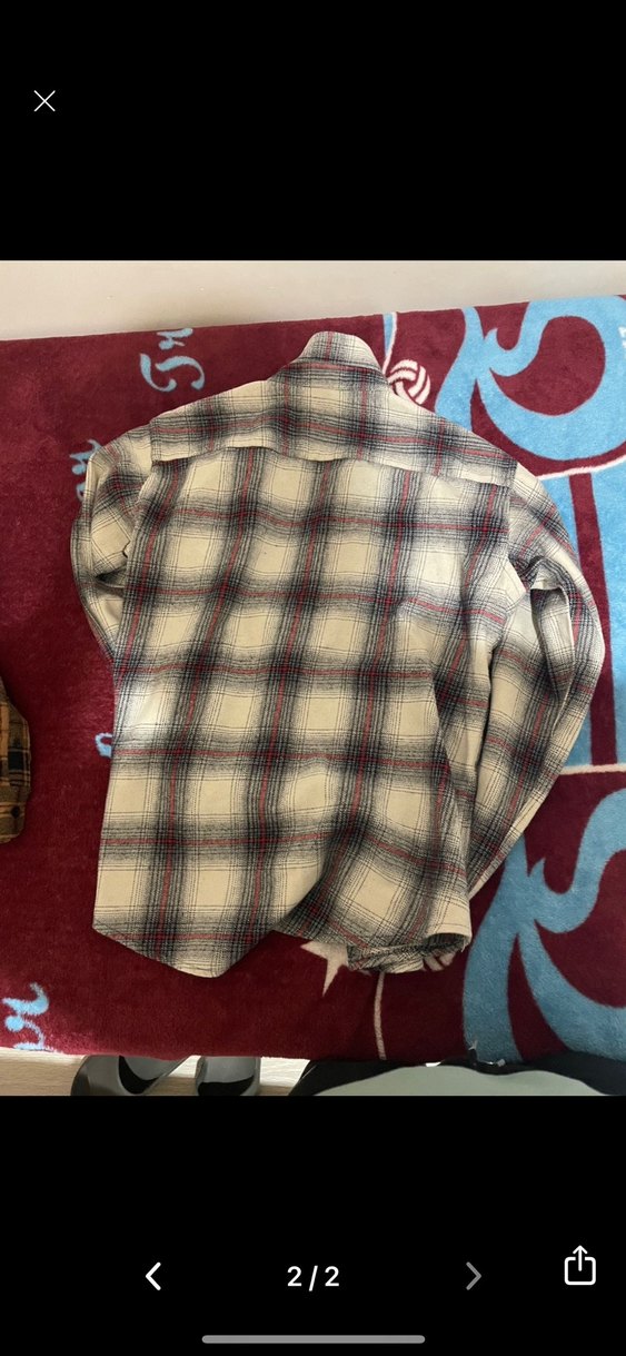 Düğmeli Kareli Gömlek - Görsel 2