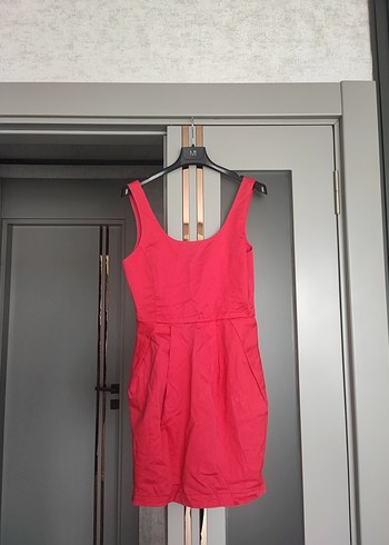 Pembe Midi Elbise - Görsel 2