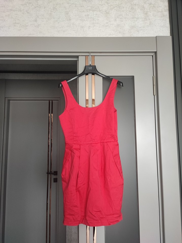 Pembe Midi Elbise - Görsel 2