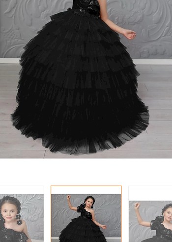 Siyah Uzun Katlı Robalı Gotik Kadın Elbise