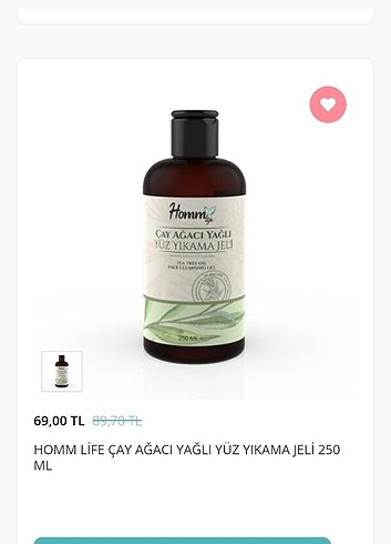 HOMMBİTKİSEL cay ağaçlı yüz yıkama jeli