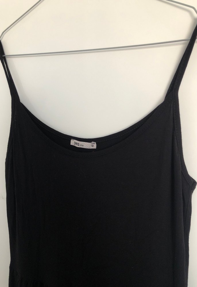 Siyah Askılı Uzun Elbise - Görsel 4