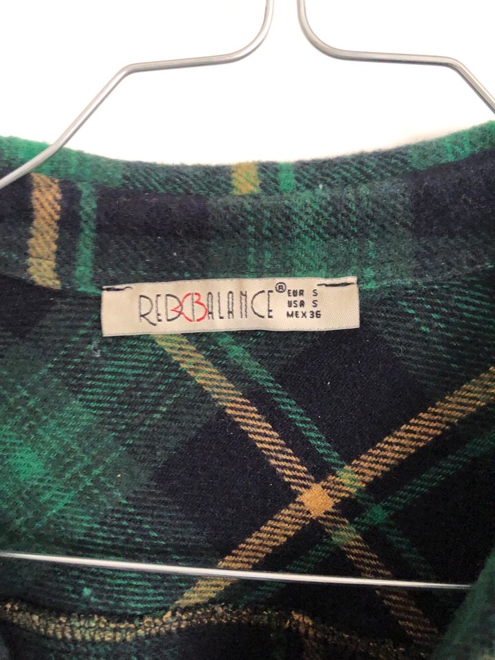 Düğmeli Yeşil Ekose Kadın Gömlek - Görsel 4