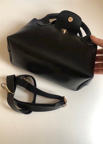 Siyah Deri Minimalist Kadın Çanta - Görsel 3