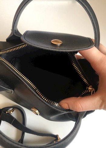 Siyah Deri Minimalist Kadın Çanta - Görsel 2