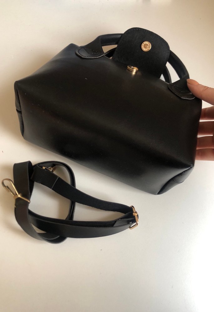 Siyah Deri Minimalist Kadın Çanta - Görsel 3