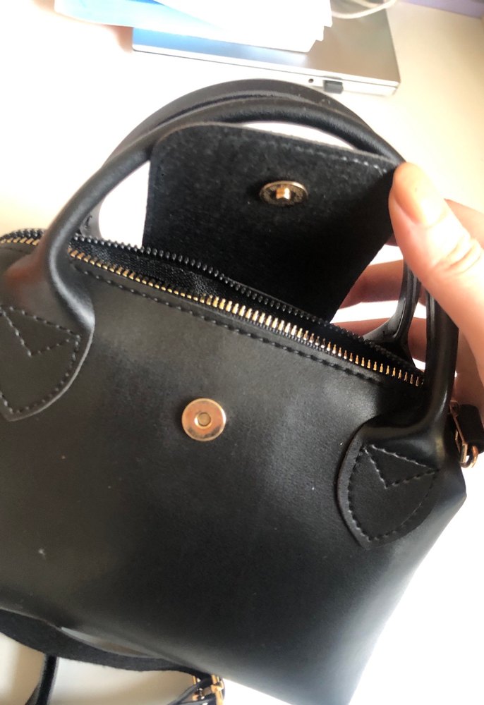 Siyah Deri Minimalist Kadın Çanta - Görsel 4