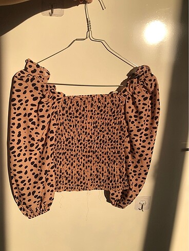 Leoparlı bluz