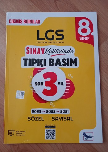 8. Sınıf LGS Son 3 Yıl Çıkmış Sorular Kitabı