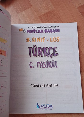 Beden 8. Sınıf LGS Türkçe Fasikül Soru Bankası