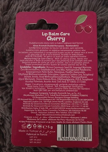 Gabrini Kiraz Aromalı Parlak Dudak Balmı - Görsel 7
