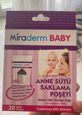 Miraderm Baby Anne Sütü Saklama Poşeti 20'li - Görsel 4