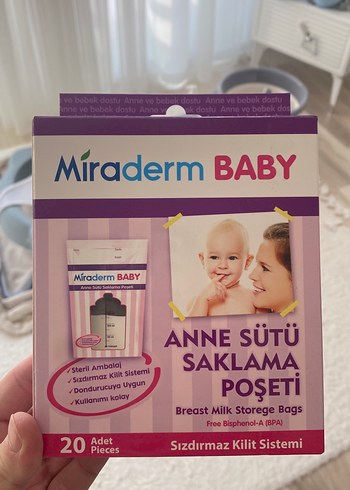 Miraderm Baby Anne Sütü Saklama Poşeti 20'li - Görsel 2