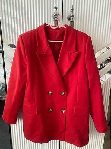 42 Beden kırmızı Renk Kırmızı blazer ceket
