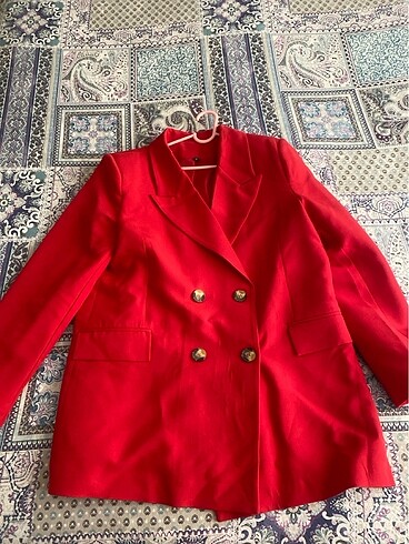 Kırmızı blazer ceket