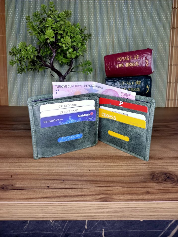 %100 Hakiki Deri Erkek İş Cüzdanı - Görsel 5