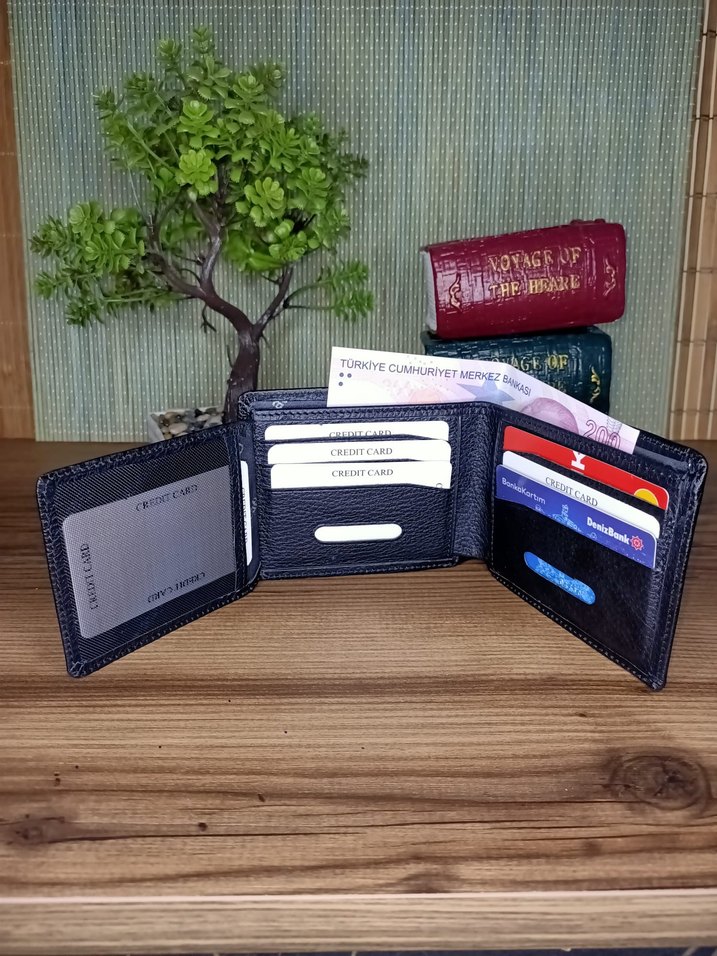 %100 Hakiki Deri Erkek İş Cüzdanı - Görsel 3