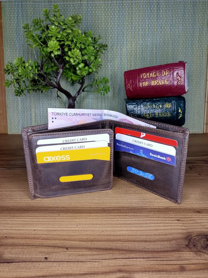 %100 Hakiki Deri Erkek İş Cüzdanı - Görsel 4