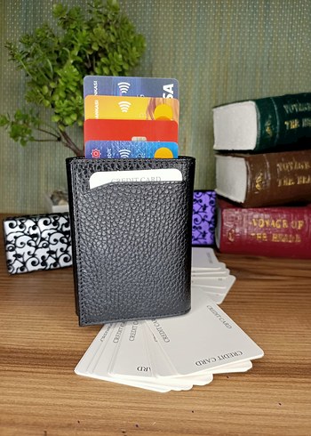 %100 Hakiki Deri Modern Desenli Mekanizmalı Erkek Cüzdanı - Görsel 2