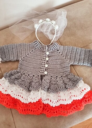 9-12 Ay Beden çeşitli Renk Prenses bebek hırka