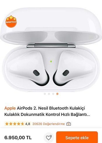 Apple AirPods 2. Nesil Bluetooth Kulaklık orjinal - Görsel 3