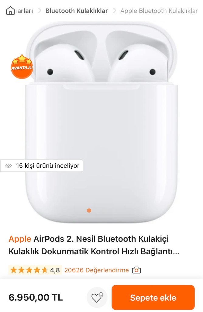 Apple AirPods 2. Nesil Bluetooth Kulaklık orjinal - Görsel 2