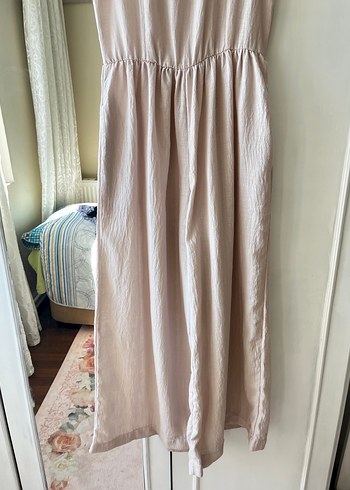 sıfır Bej Kolsuz Uzun Keten tulum hiç giyilmedi - Görsel 5