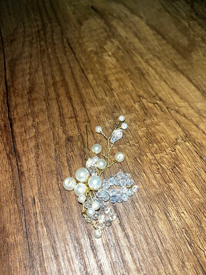 İnci ve Kristal Taşlı Gelin Tokası - Görsel 2