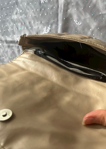 Krem deri kol çantası - Görsel 4