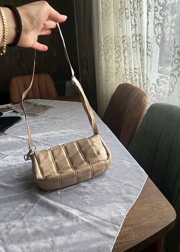 Krem deri kol çantası - Görsel 3