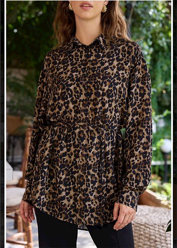 Leopar Desenli Yazlık tunik