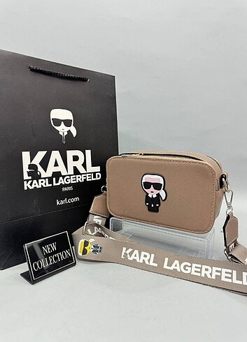 Beden siyah Renk Karl lagerfeld omuz ve çapraz askılı çanta 21 cm