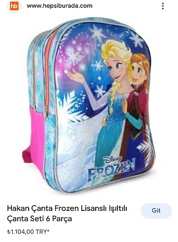 Kız çocuğu okul çantası