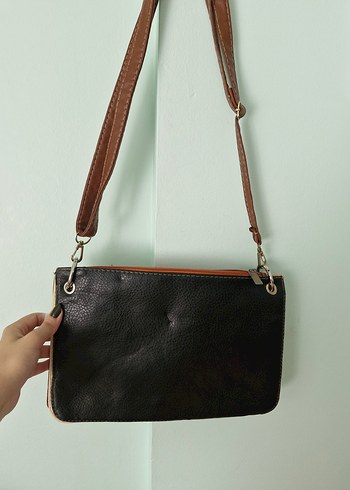 Renkli Deri Kadın Çanta Fermuarlı - Görsel 4