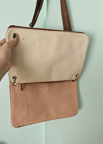 Renkli Deri Kadın Çanta Fermuarlı - Görsel 3