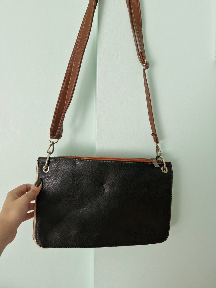 Renkli Deri Kadın Çanta Fermuarlı - Görsel 4