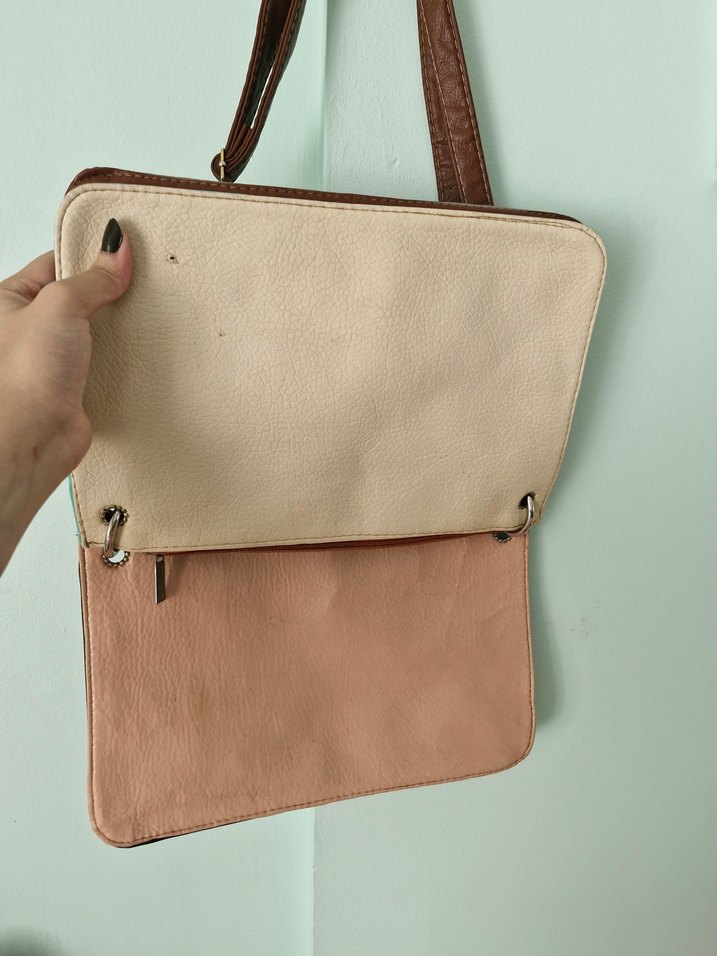 Renkli Deri Kadın Çanta Fermuarlı - Görsel 3