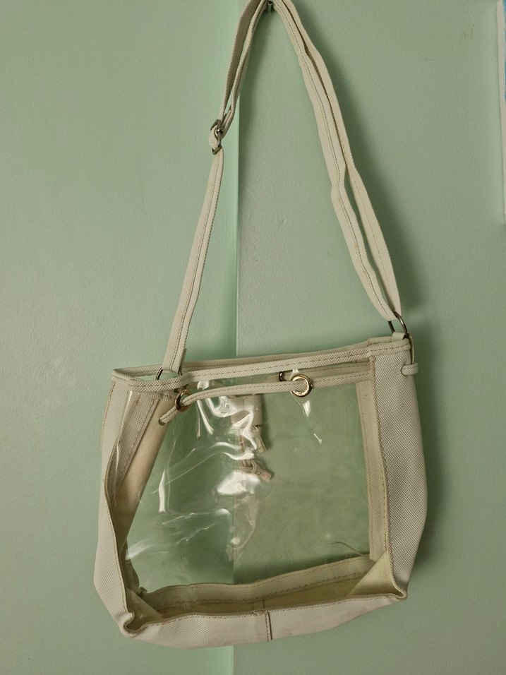 Şeffaf Detaylı Beyaz Kadın Çanta - Görsel 2