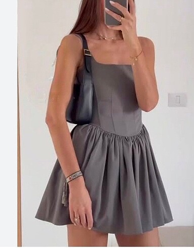Zara gri elbise
