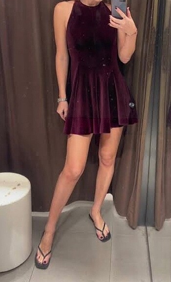 Zara kadife elbise