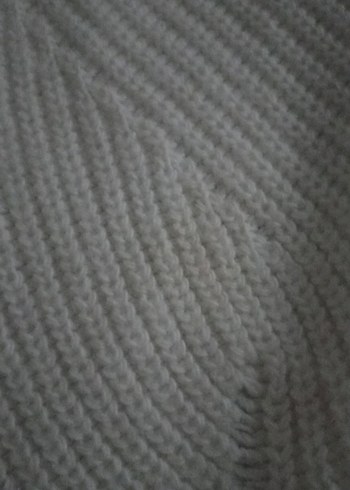 Beyaz Boğazlı Örgü Kadın Kazak - Görsel 4