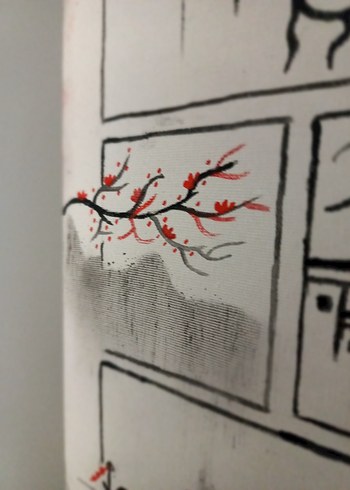 Kırmızı Detaylı Minimalist Çin Tarzı Tablo - Görsel 5