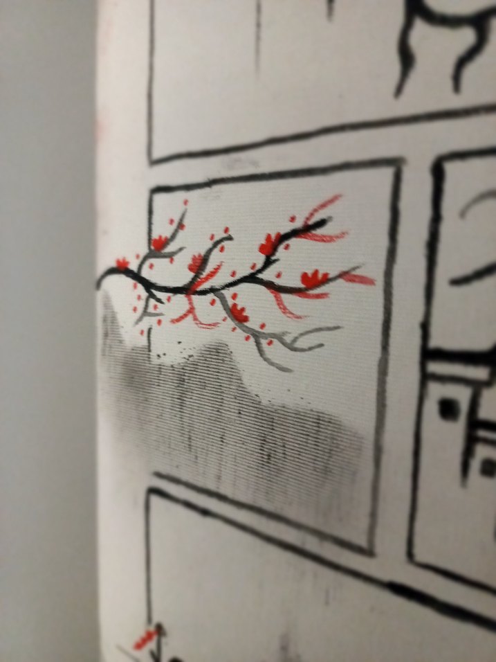 Kırmızı Detaylı Minimalist Çin Tarzı Tablo - Görsel 5