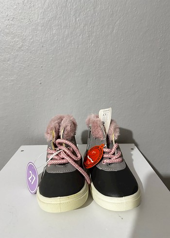 Kız Çocuk Gri Kürklü Botlar - Görsel 2