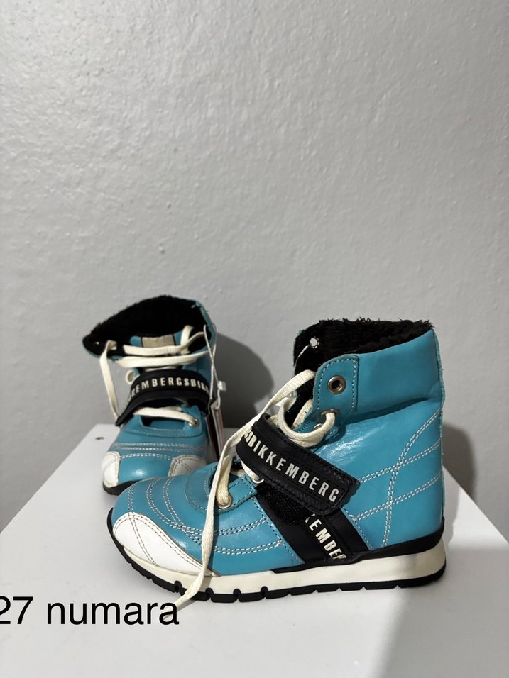 Mavi Erkek Çocuk Botu Velcro Bantlı - Görsel 2