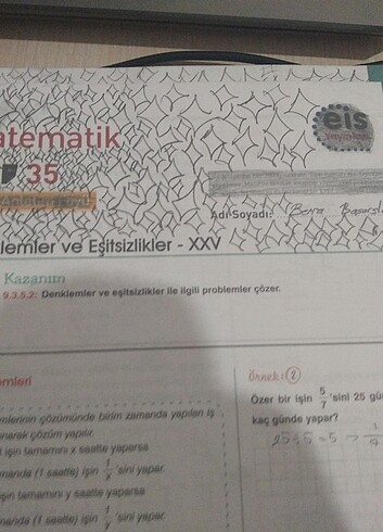 Beden Renk Eis yayınları 9. Sınıf matematik ders anlatım föyü