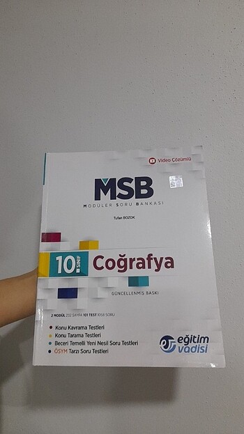 Eğitim vadisi yayınları 10.sınıf coğrafya test kitabı 