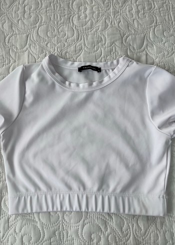 Trendyolmilla Kadın Beyaz Kısa Kollu Crop Top
