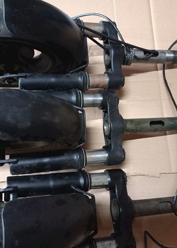 Siyah Çocuk Scooter Tekerlek ve Ön Amortisör Set adet - Görsel 2