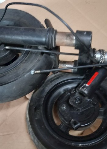 Siyah Çocuk Scooter Tekerlek ve Ön Amortisör Set adet - Görsel 4